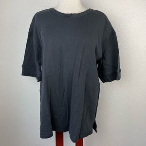 EUC Laura Leigh Ltd Womens Black Short Sleeve Top 100% Cotton Size S